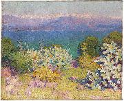 John Peter Russell In the morning, Alpes Maritimes from Antibes Germany oil painting artist